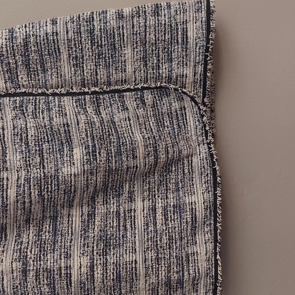 MAX STUDIO Chic Navy/White Tweed Mini Faux Wrap Skirt - Picture 6 of 12